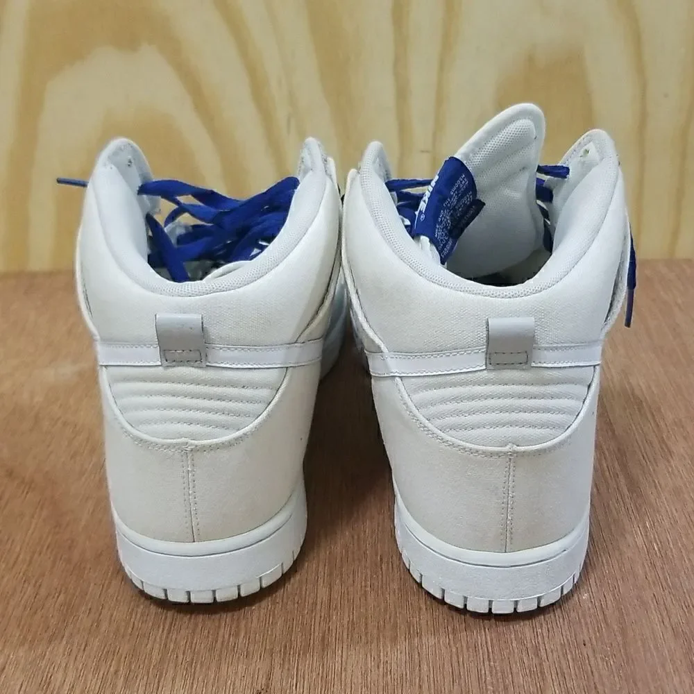 Nike Dunk High - White Canvas Upper/Gray Leather Toebed Size 13